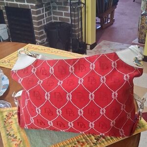 Dooney & Bourke Red Nautical Large Hobo Limited Edition